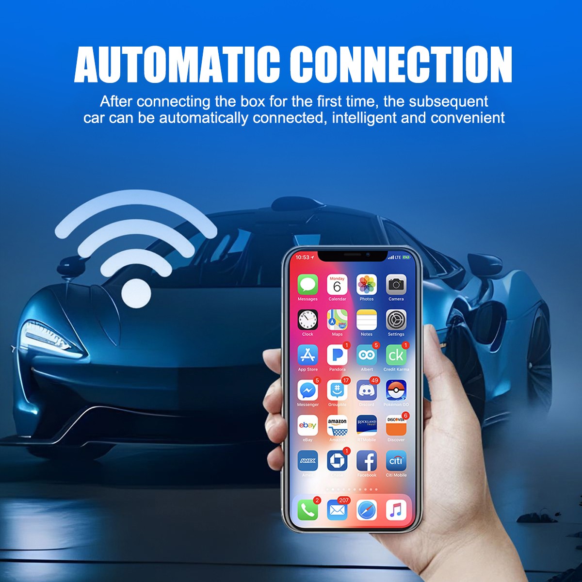 2-in-1 Wired to Wireless CarPlay Adapter /Android Auto Adapter Plug & Play -2025