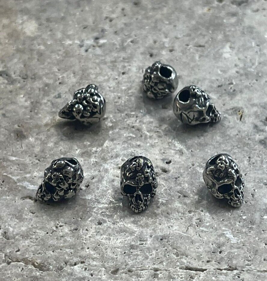 Stainless Steel 304 Multi Skulls Spacers (6pcs)