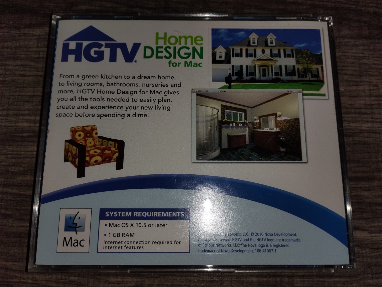 HGTV Home Design for Mac DVD-ROM for Intel Apple Macintosh 2010 Nova Development