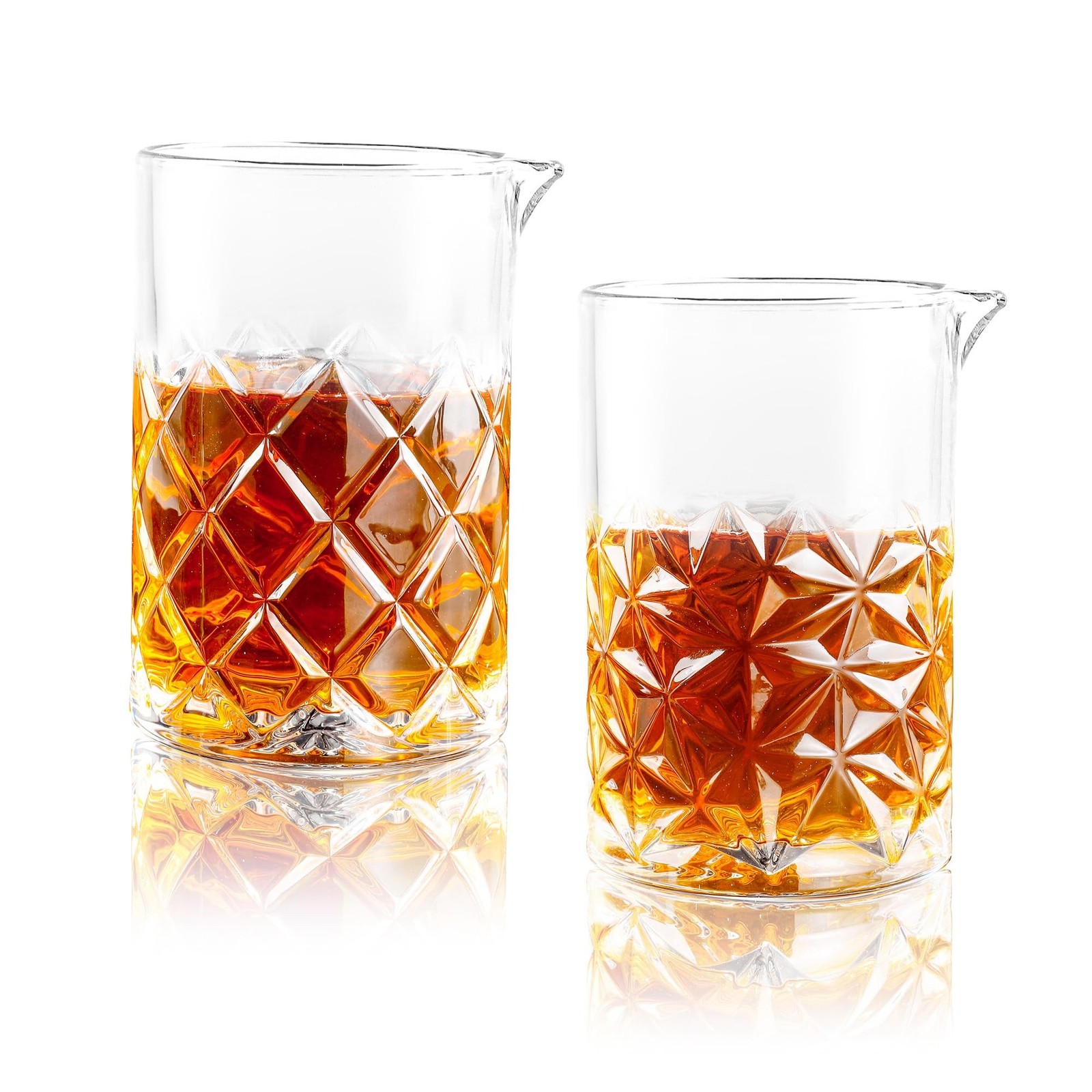 24 Oz Cocktail Mixing Glass Stirring Glasses for Whiskey Cocktail Mixing Shak...