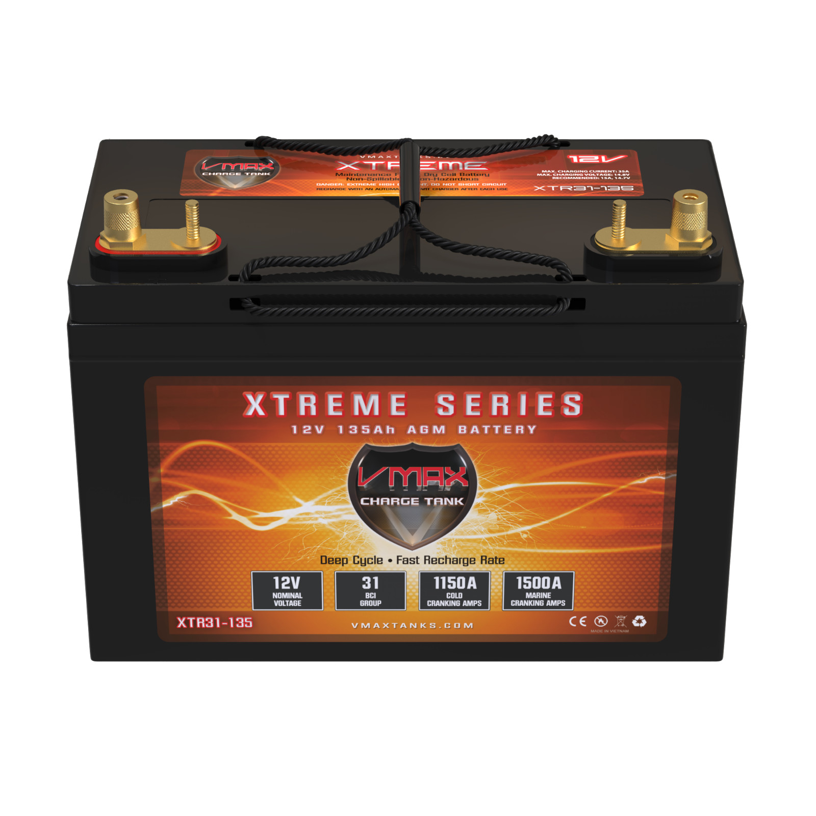 QTY6 XTR31-135 GEM Car Replacement Batteries VMAX AGM for e2 e4 e6 es el elxd