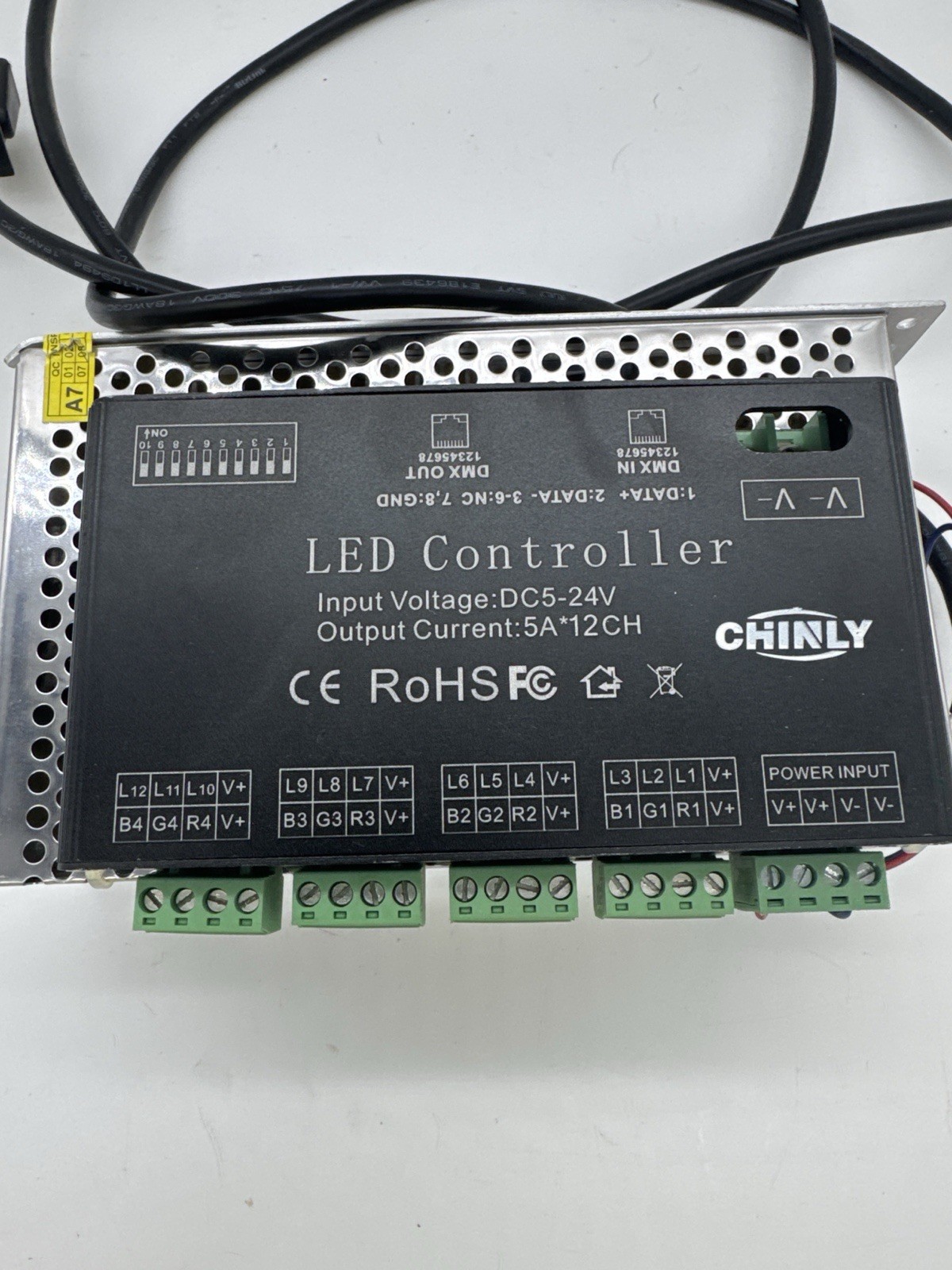 NEW Chinly 12 Output (36CH) DMX512 RGB LED Controller 5A/CH 5‑24V DC Decoder