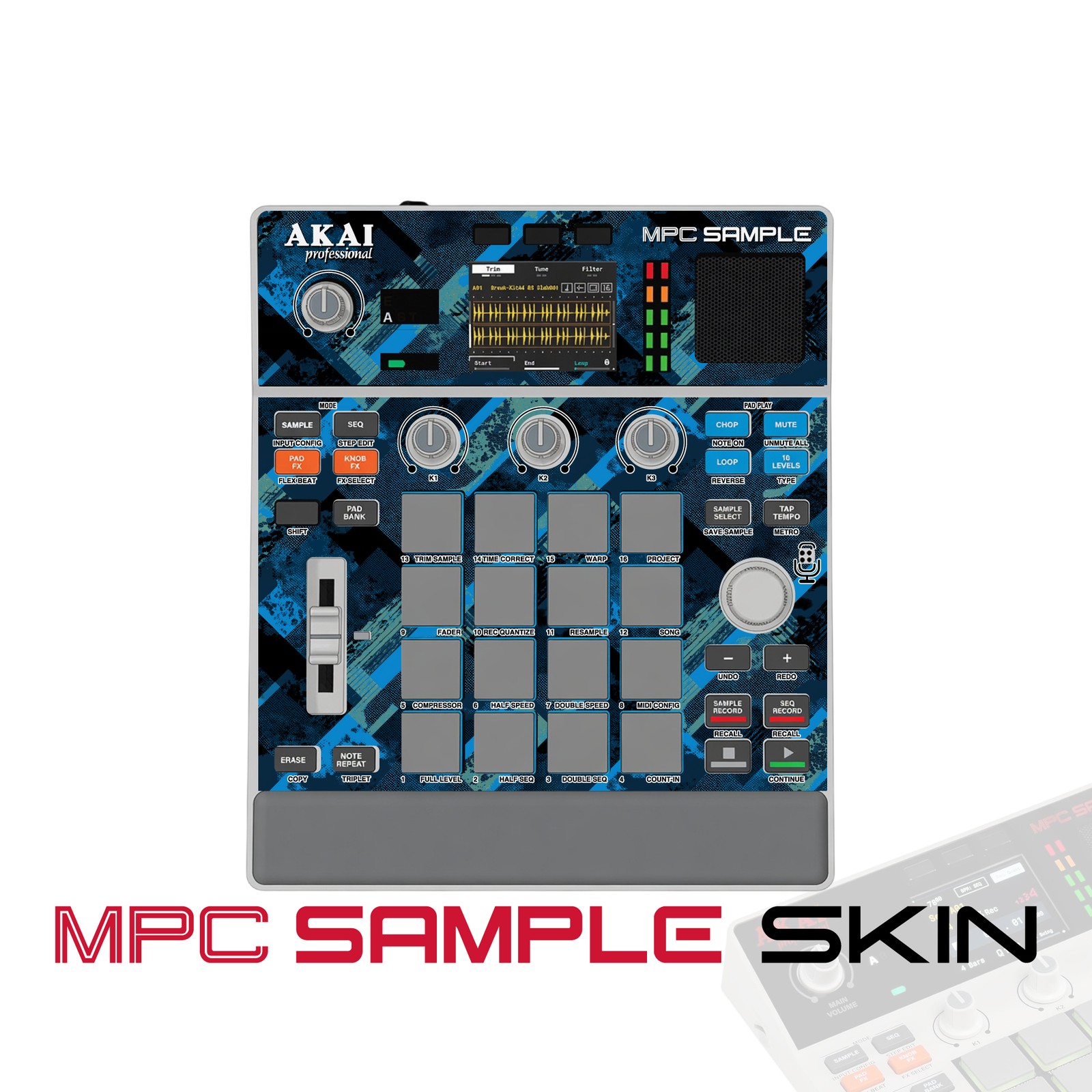 Akai MPC Sample Skin / Blue Static Camo