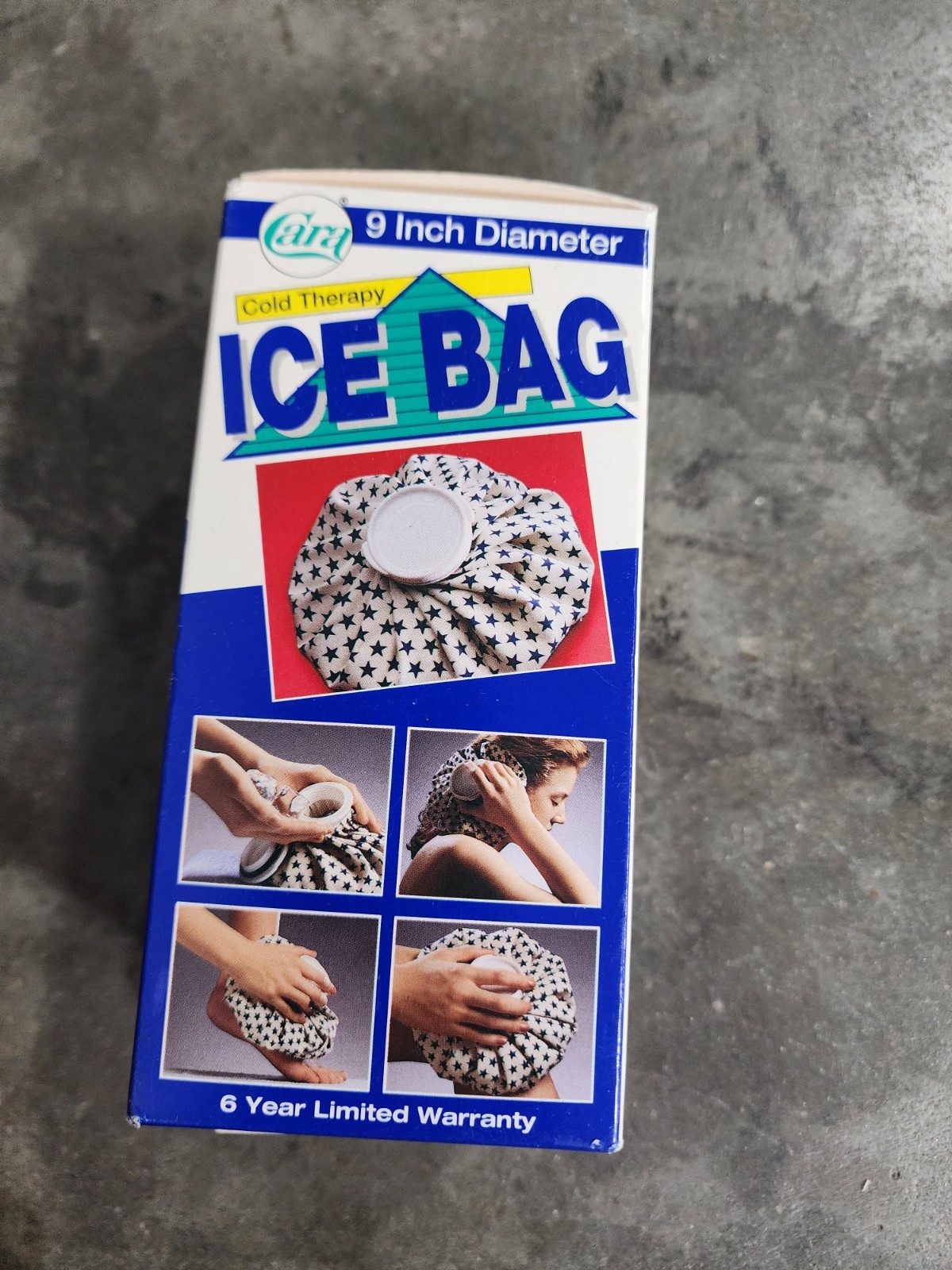 CARA ICE BAG 9" DIAMETER FOR COLD THERAPY BRAND NEW IN BOX VINTAGE