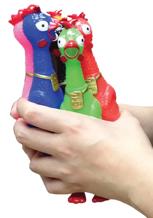 Squeeze Me Chicken Small with Sound  Animolds Squeeze Toys 9"