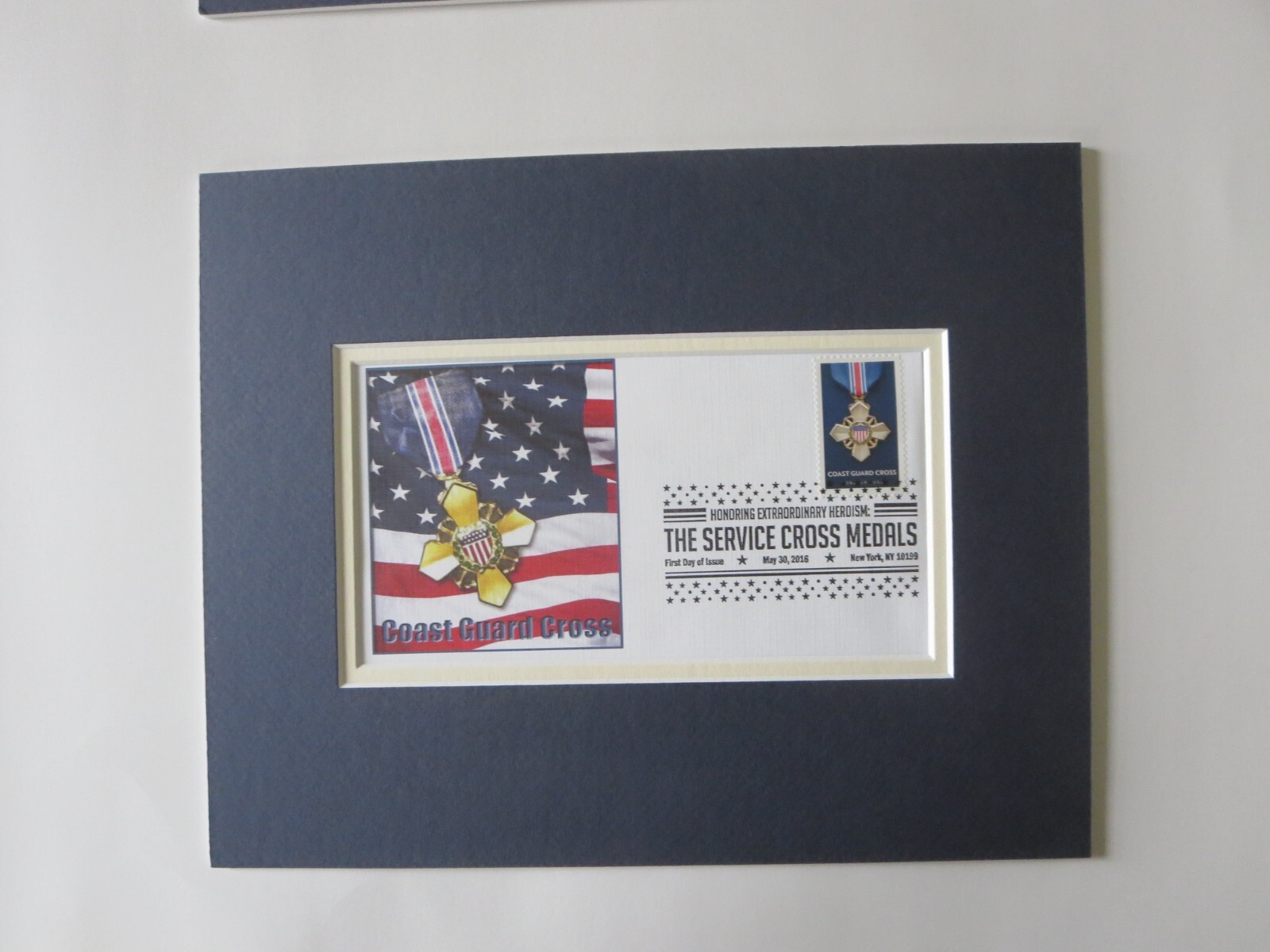 Saluting the U.S.  Coast Guard & the Coast Guard Cross & First Day Cover stamp