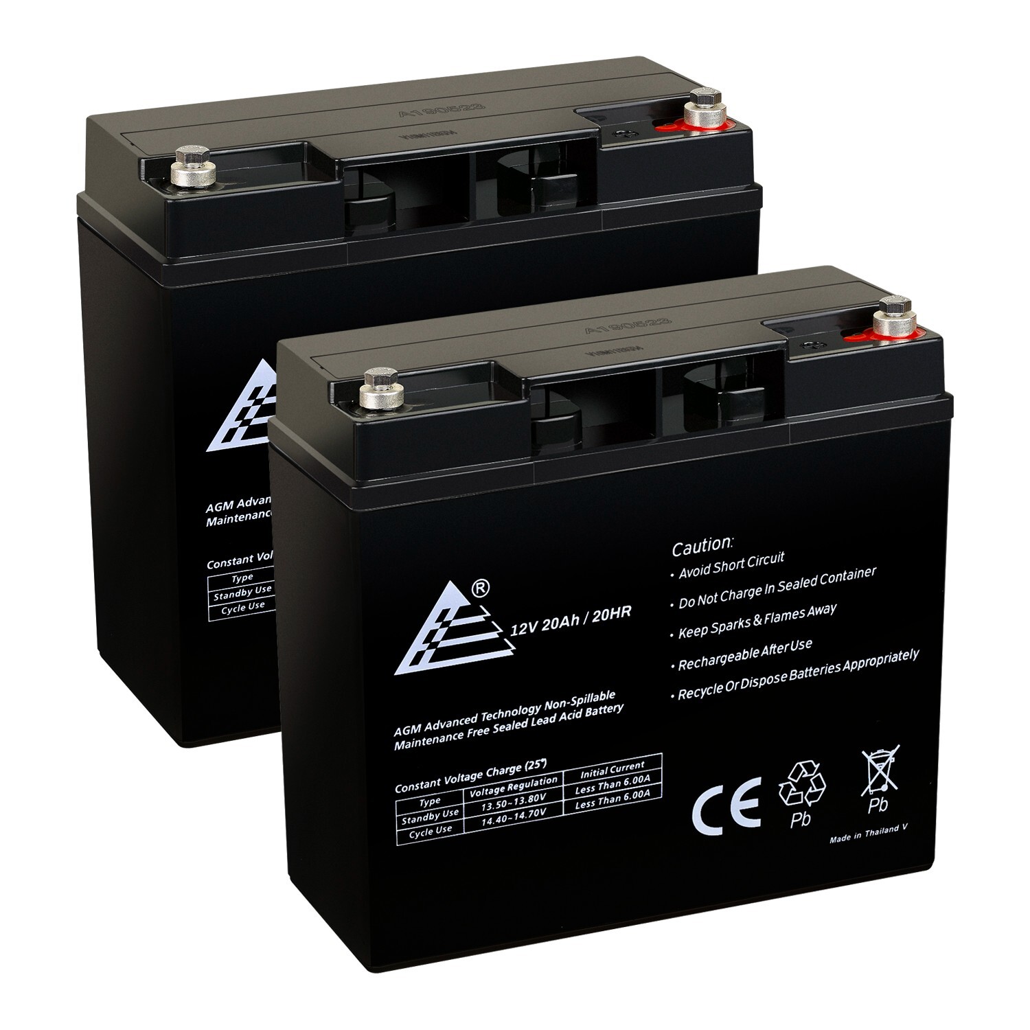 12V 20AH Rechargeable Batteries for Pride Mobility Go-Go Elite Traveller SC44LR