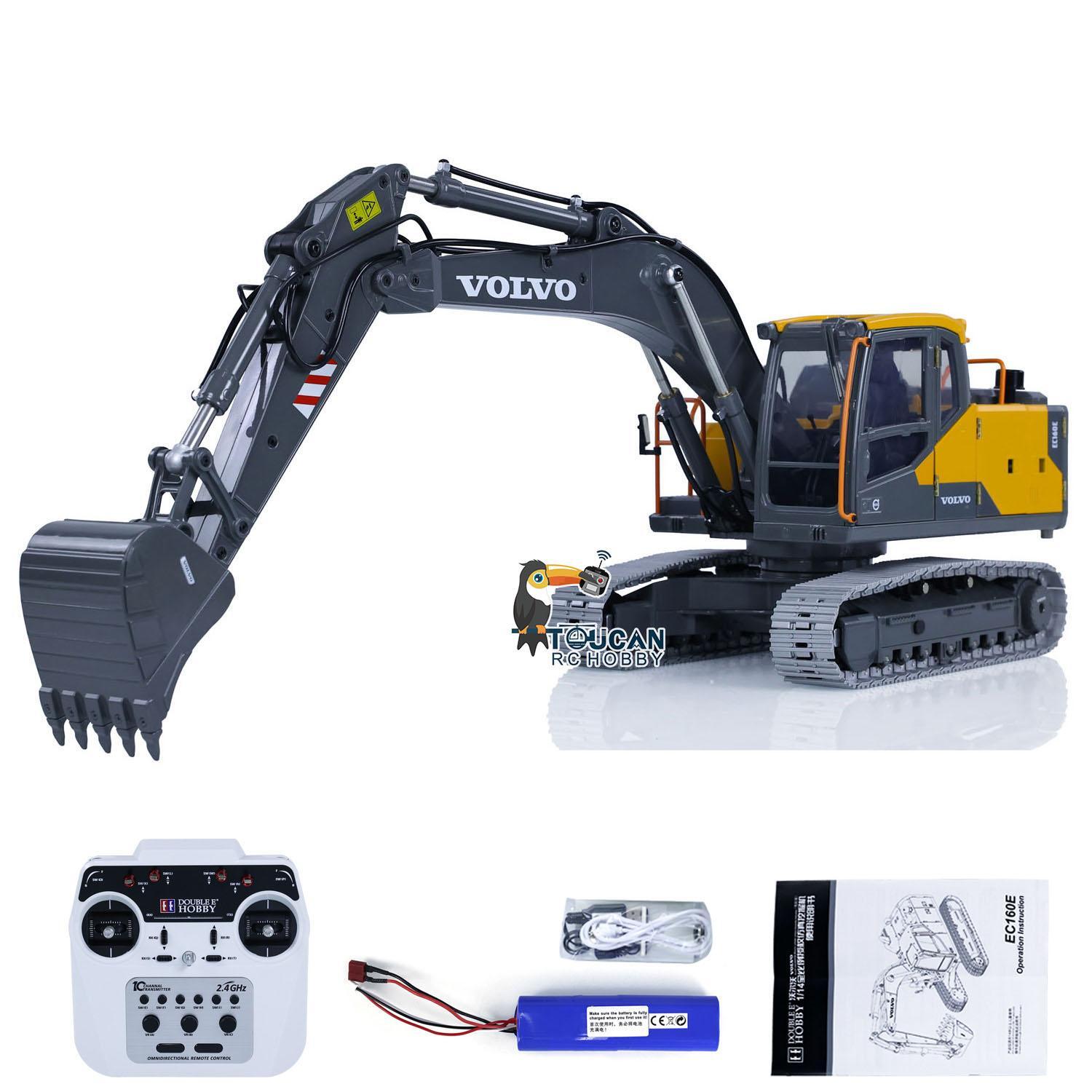 1:14 Scale RC Excavator Double E E010 EC160E Full Alloy Metal Digger Model