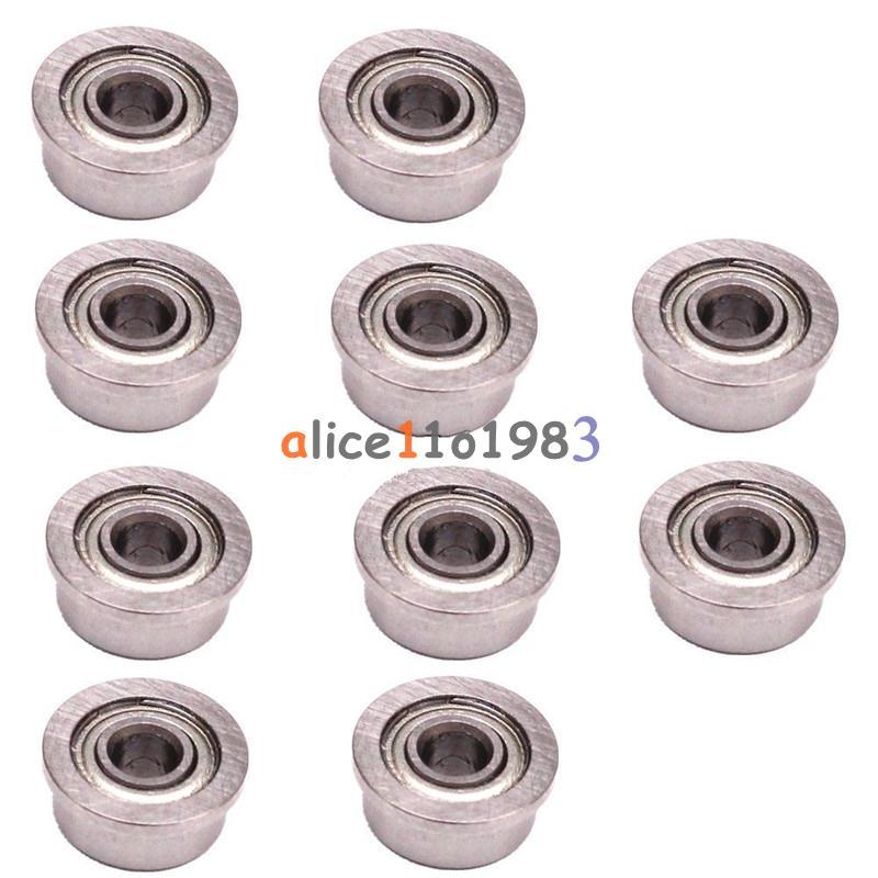 10PCS F693ZZ 3*8*4mm Miniature Deep Groove Ball Flanged Cup Bearings 3x8x4mm