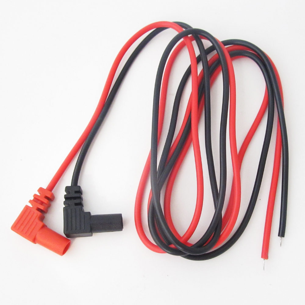 5 sets Injection Insulation 90°Banana Plug PVC Test Cable for Multimeter R+B