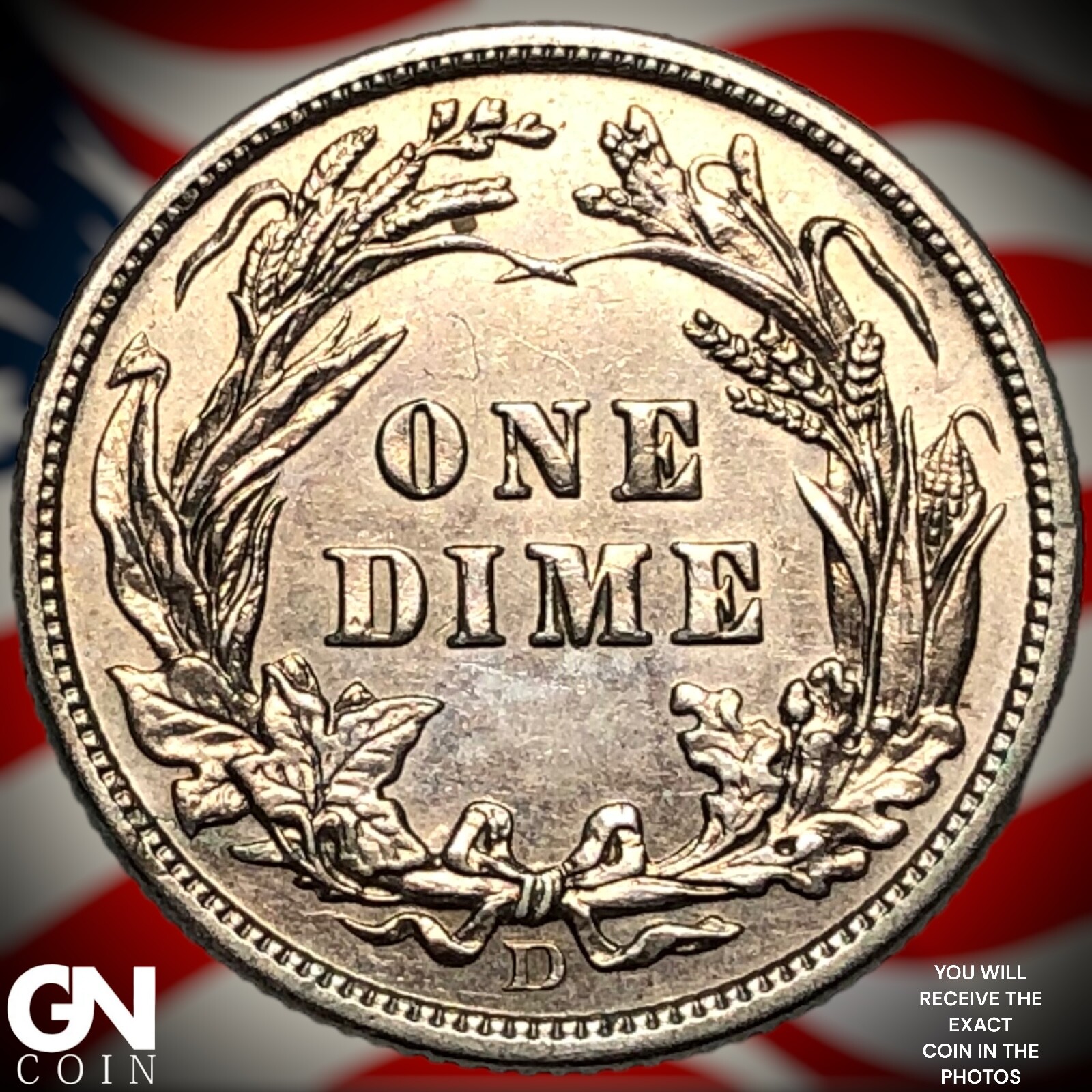 1914 D Barber Dime Y1945