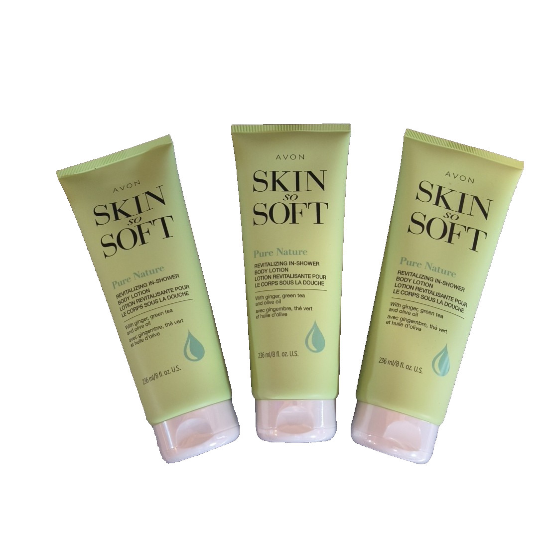 3x  Avon Skin So Soft Pure Nature  In-Shower Body Lotion  SHIPS FREE!