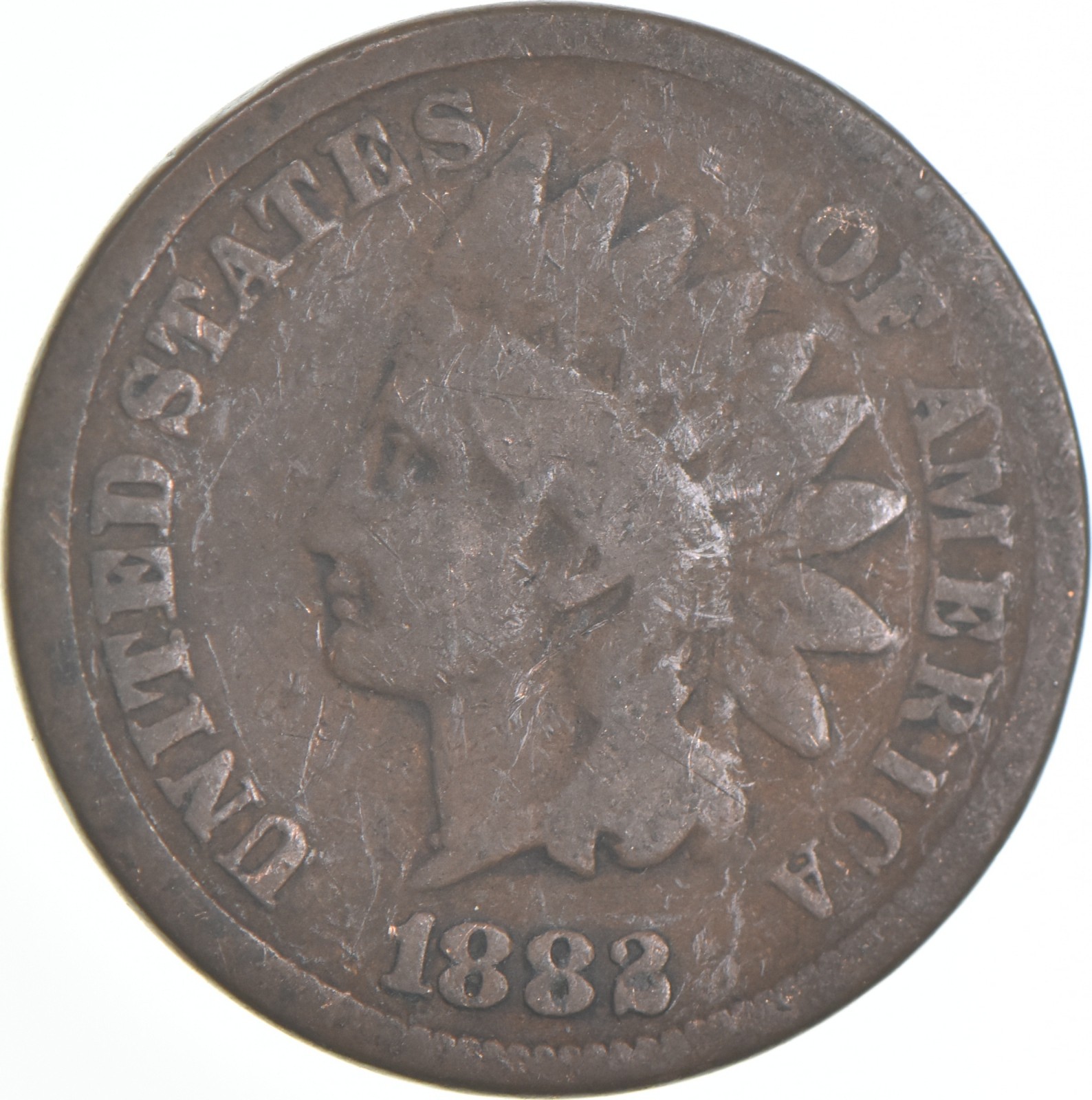 1882 Indian Head Cent AC Average Circ