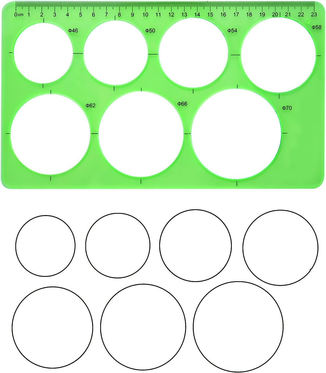 Circle Template 3 Pieces Plastic Circle And Oval Templates Measuring Templates R