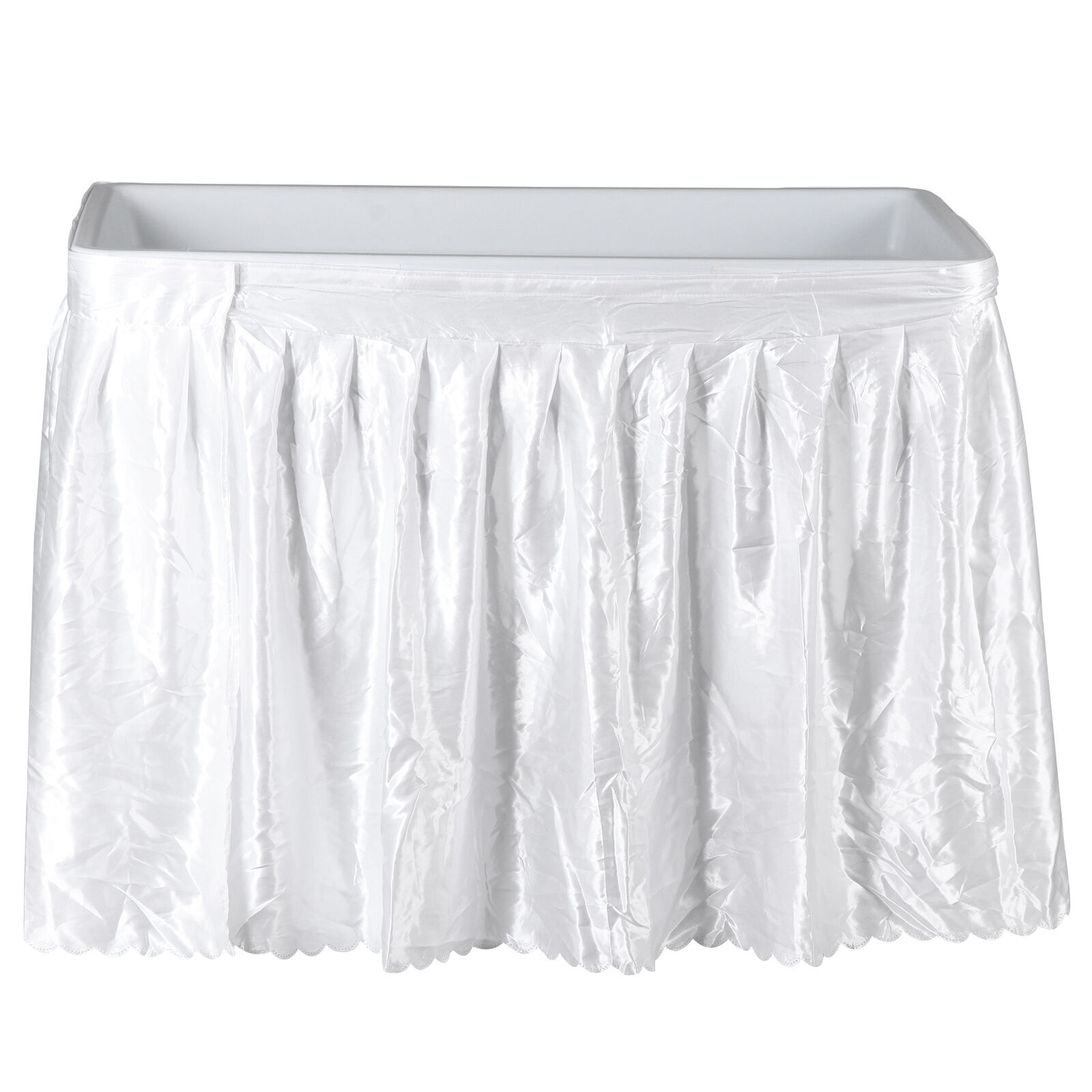 Party Ice Table W/ Cooler Matching Skirt For Elegant Refreshment Display HDPE