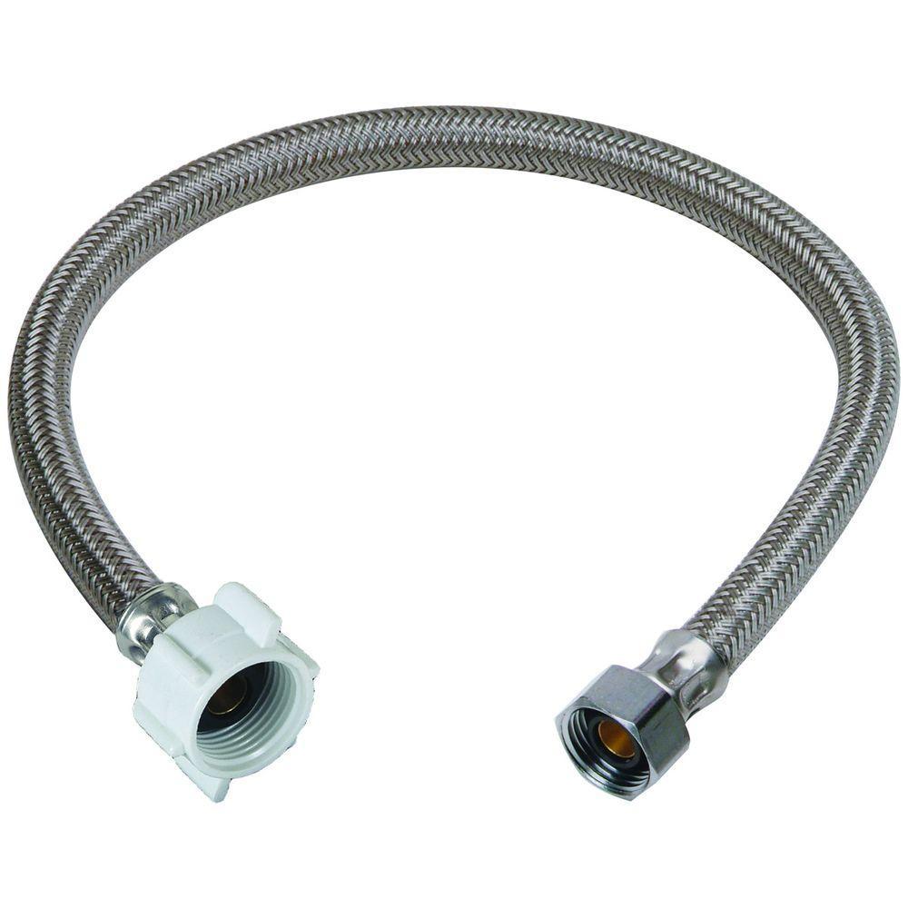 1 Pc 16" S.S Toilet Water Supply Line Connector Hose 7/8" BALLCOCK X 3/8"Comp