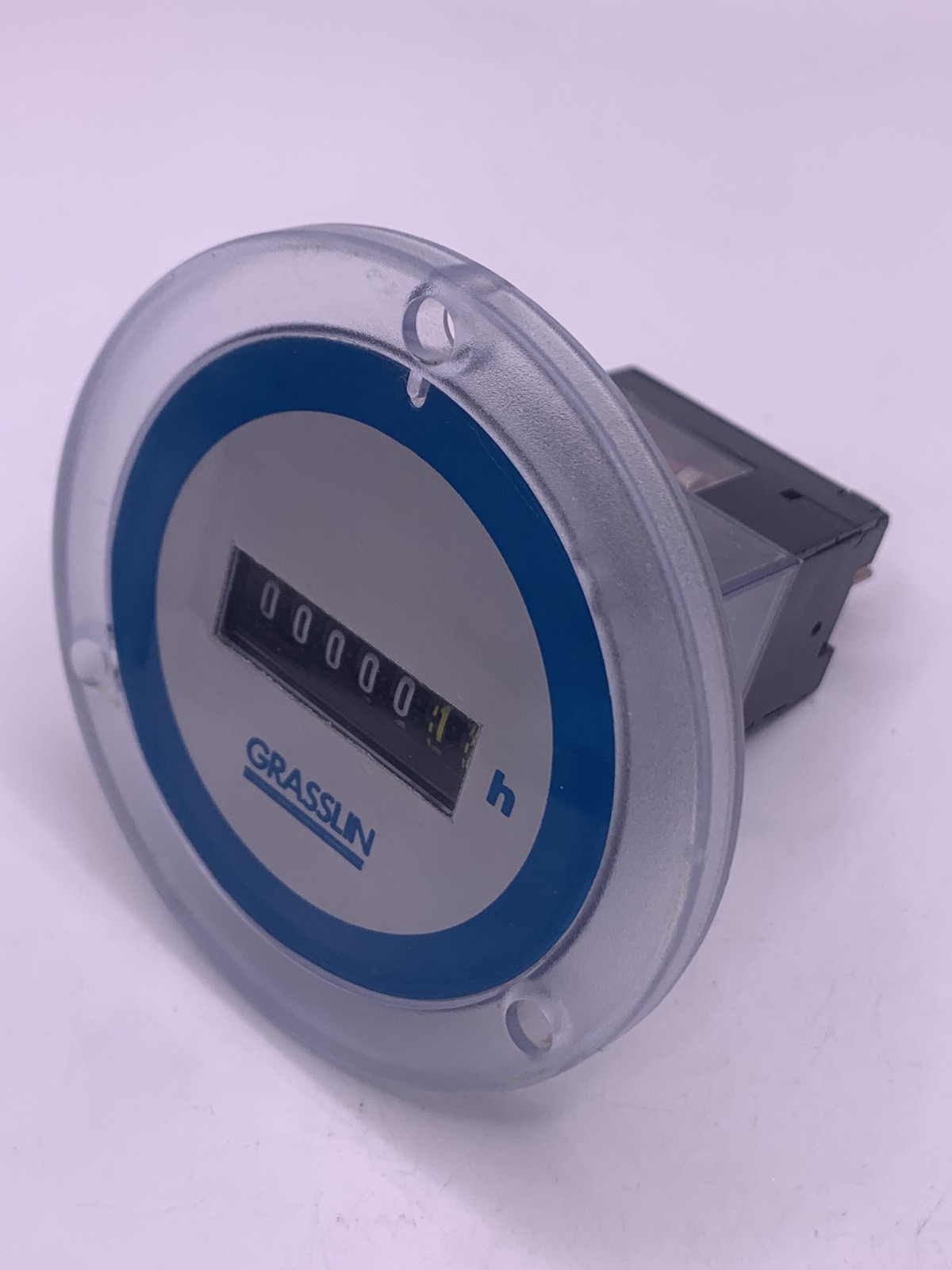 Grasslin FWZ 72 AC Hour Meter, 110-127V ~ AC 60hz, Blue/Clear NEW NO BOX