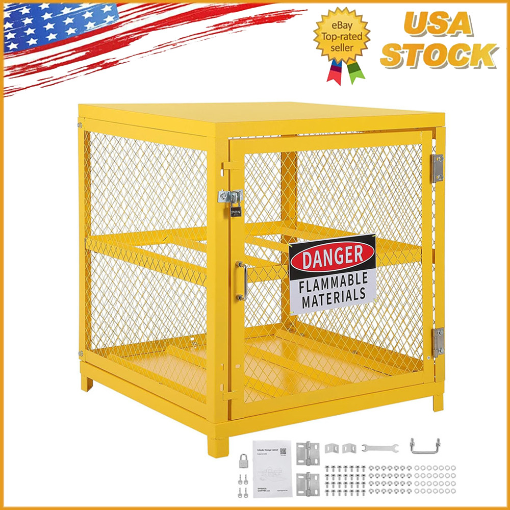 Horizontal Cylinder Storage Cabinet, 4 Cylinder Capacity, 31''x30''x35" Propane