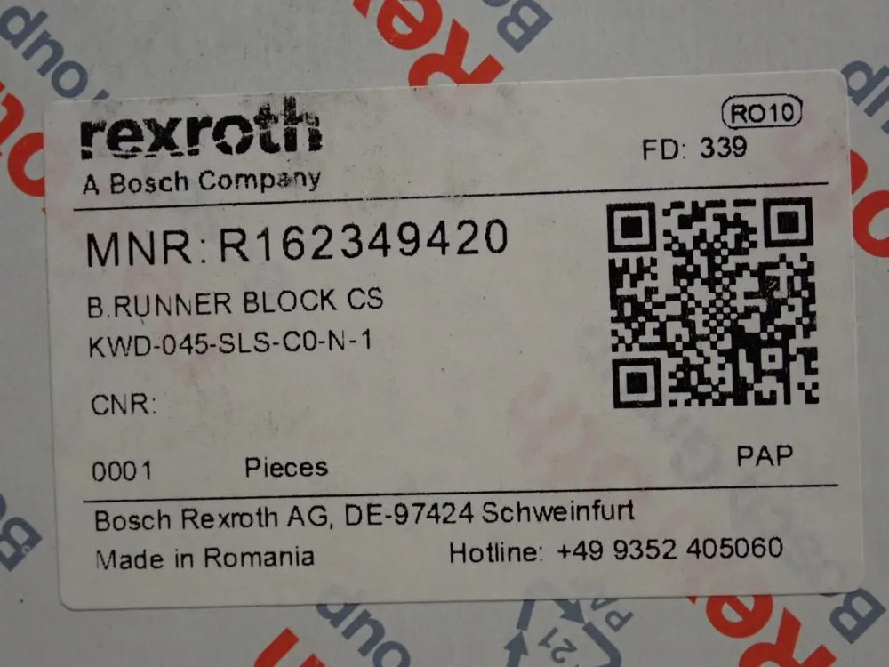 REXROTH LINEAR BEARING R162349420