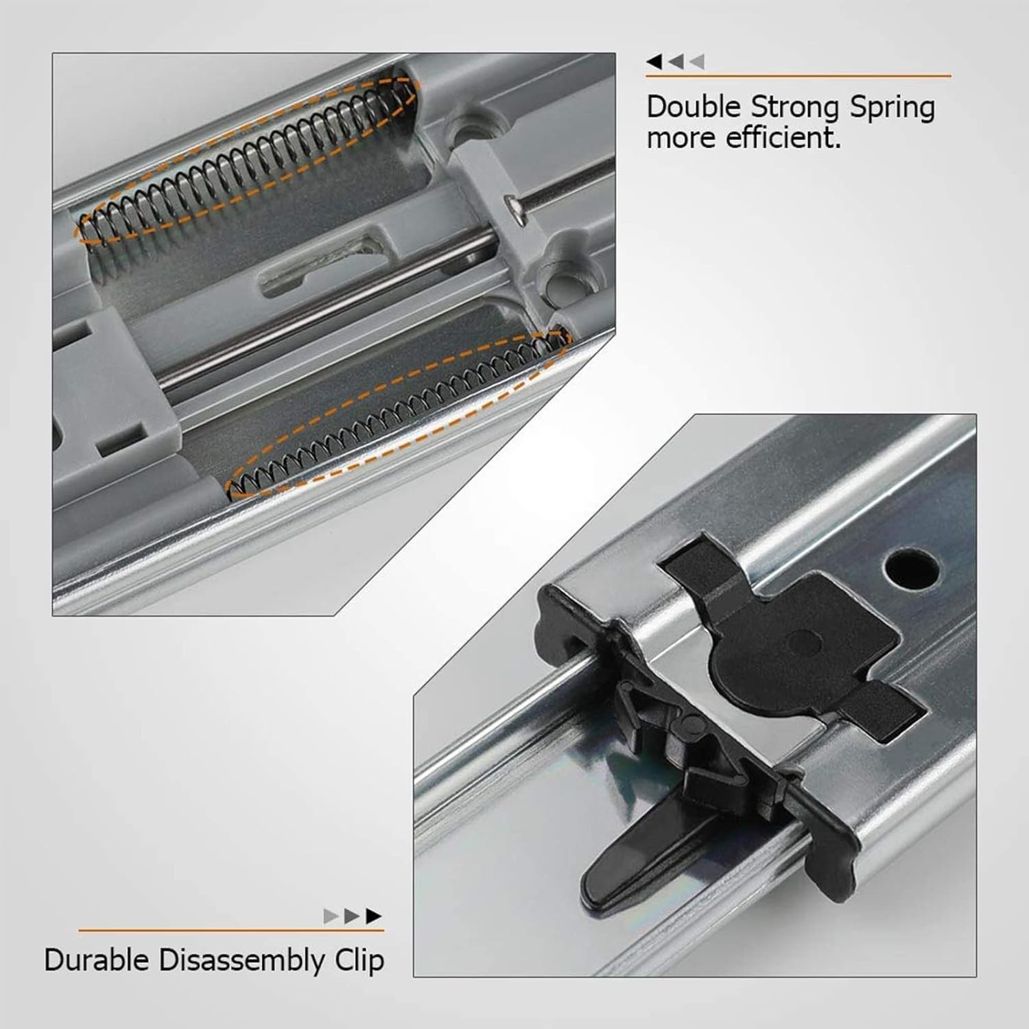 12" Soft Close Drawer Slides - 2 Pairs, 100lb Capacity, Quiet Operation