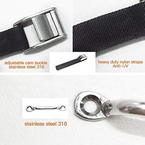 Battery Box Hold-Down Strap Kit - 2x 78'' Nylon Straps & Stainless Steel