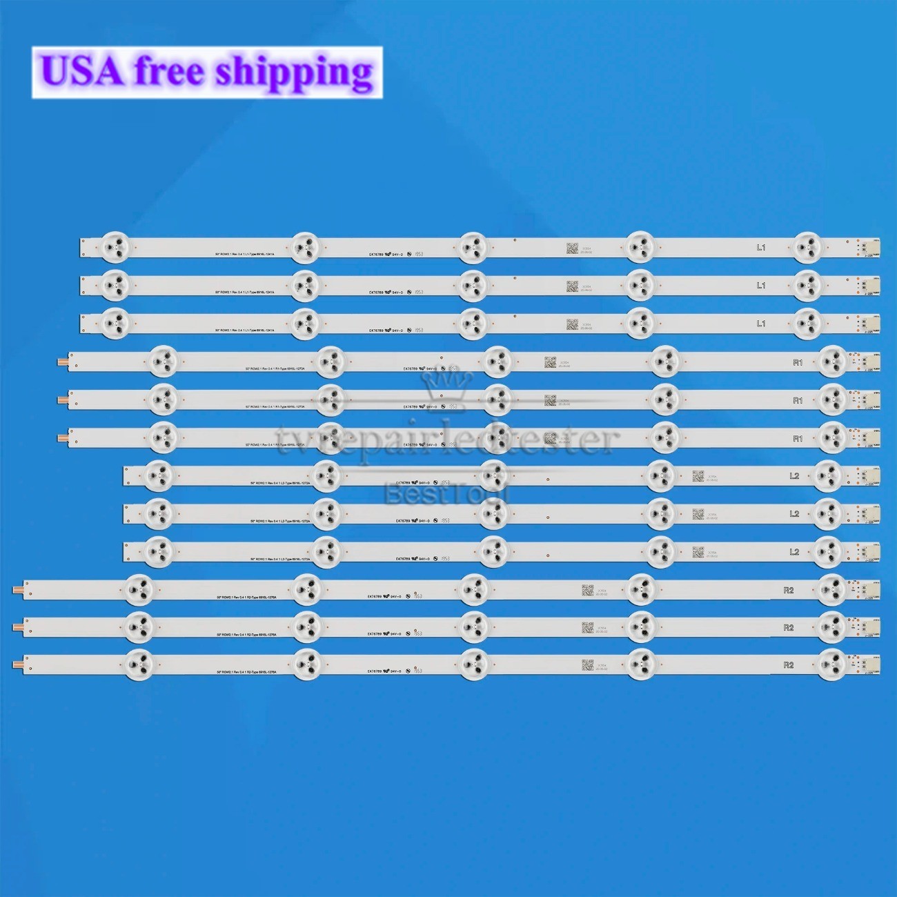LED strips For LG 50"ROW 2.1 Rev 0.4 50LN575S 50LA6230 50LA620S 50LN5400