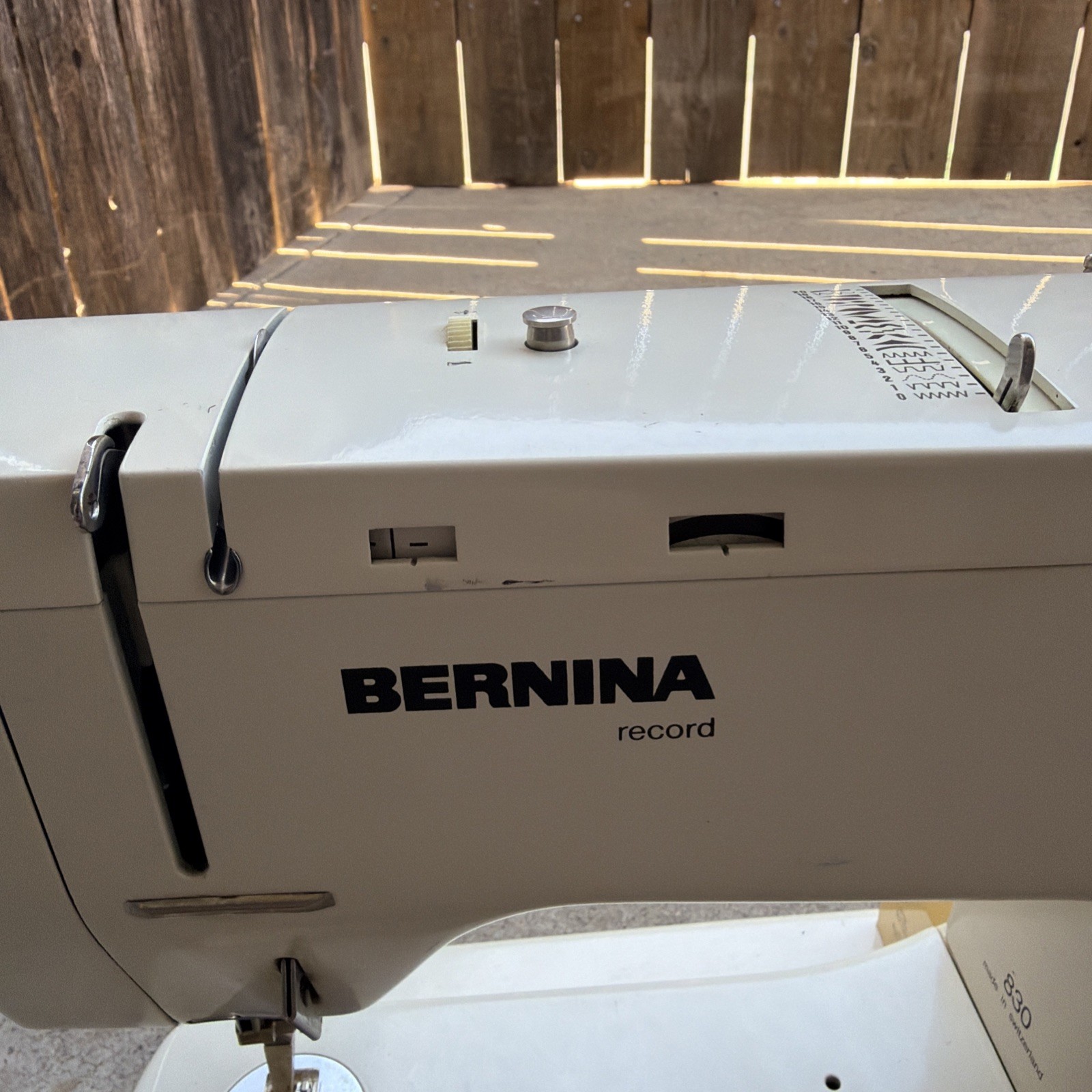 Bernina 830 Record Sewing Machine Only - Powers On, Missing Pieces - Sold As Is