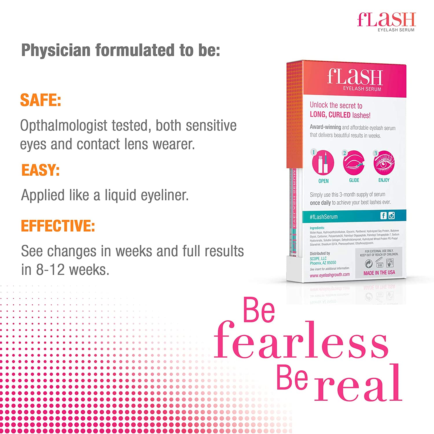 fLASH Eyelash Serum for Longer-Looking Lashes