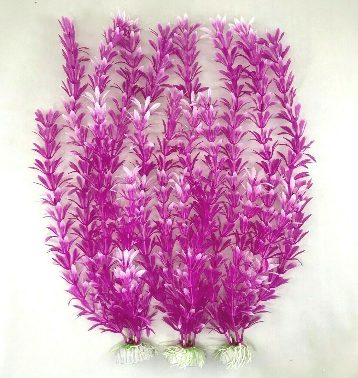 (4 Pack) 15" Artificial Aquarium Plant Plastic Decoration -Individually Packaged