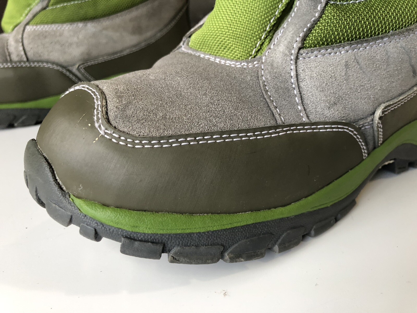 Lands End YOUTH 4 Winter Snow Boot Insulated Rubber Sole 326957 Green Suede