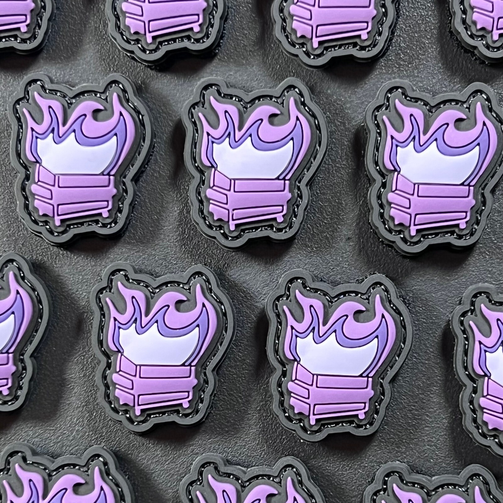 Mini Dumpster Fire Patch | 3D PVC l Navy