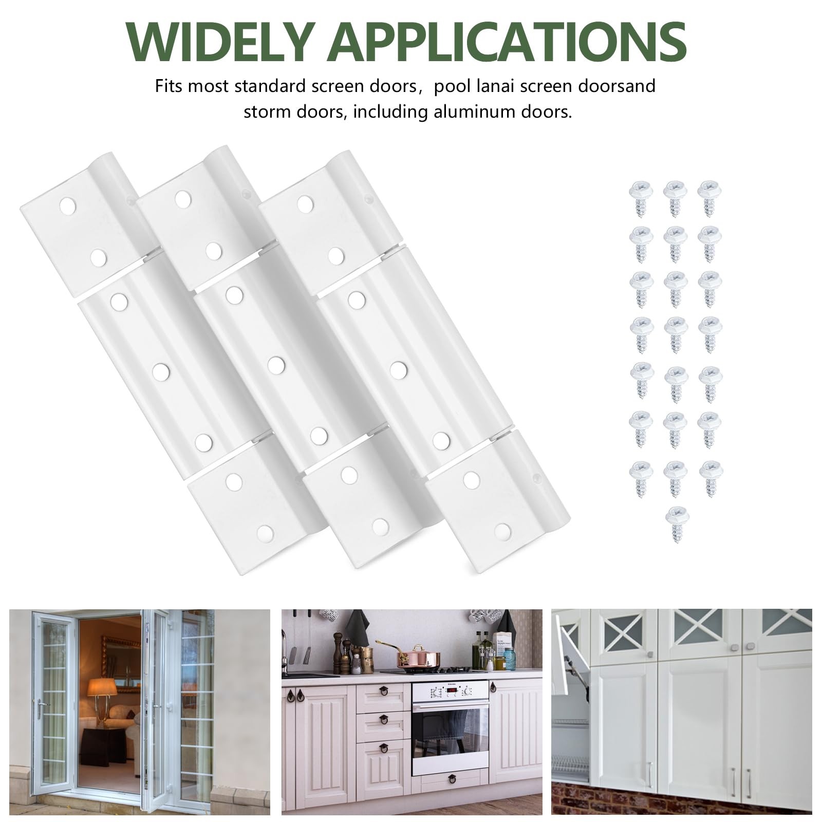 Storm Door Hinges Replacement fits for Larson White Screen Hinges,