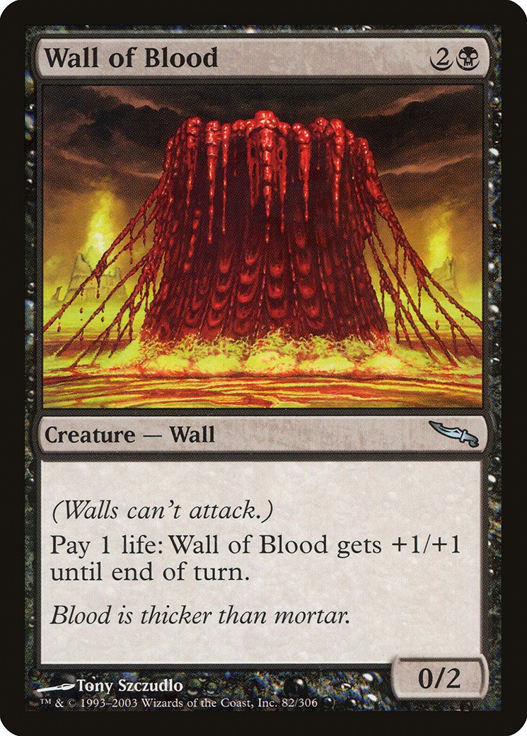 Wall of Blood Mirrodin NM Black Uncommon MAGIC THE GATHERING MTG CARD ABUGames