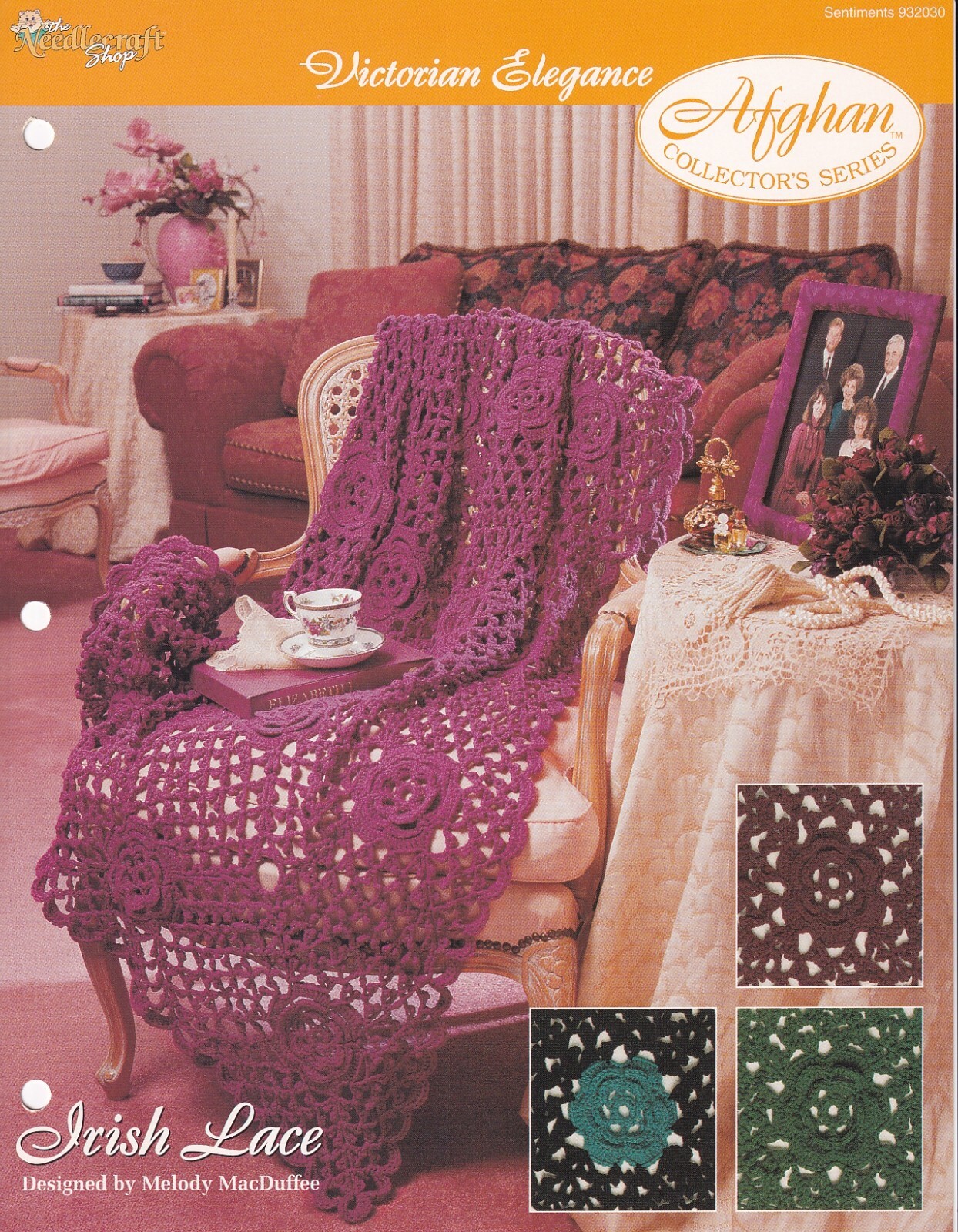 Afghan Crochet Pattern IRISH LACE Victorian Elegance Needlecraft Shop