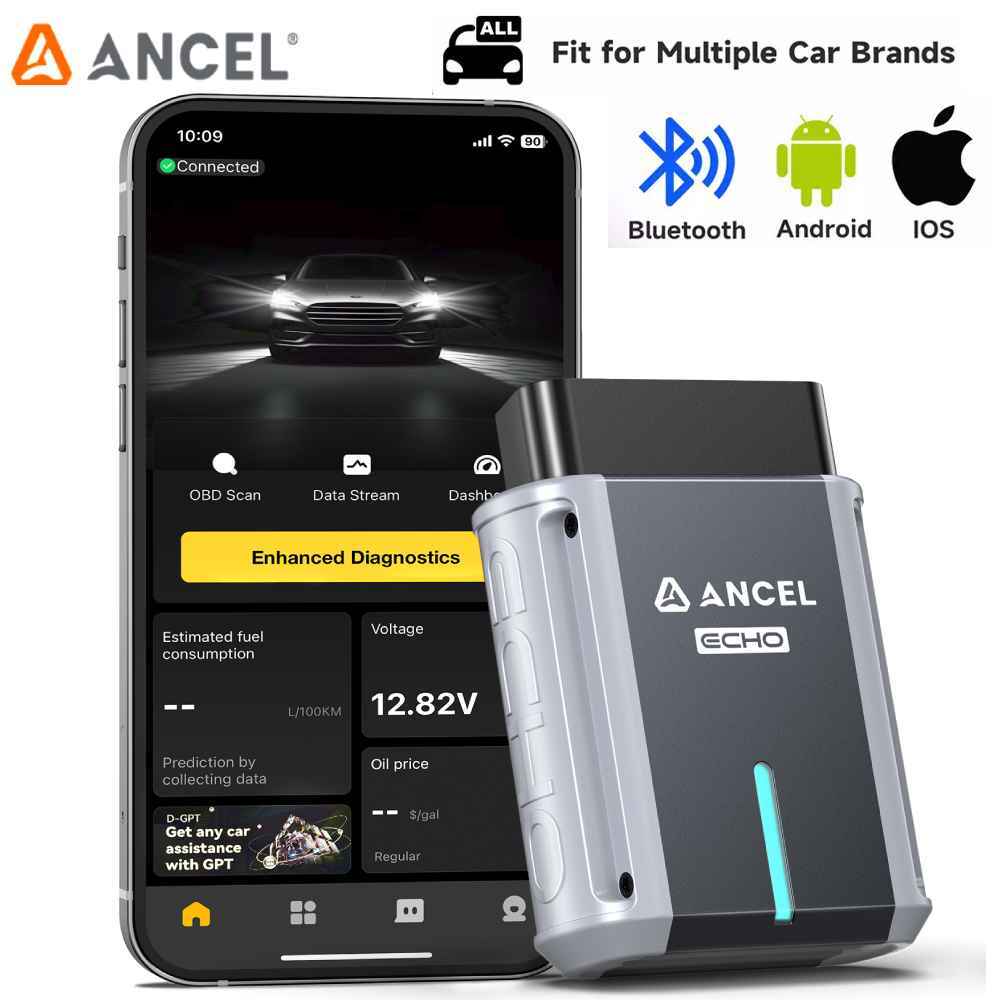 ANCEL Echo OBD2 Car Scanner Bluetooth All System Bidirectional Oil EPB Reset