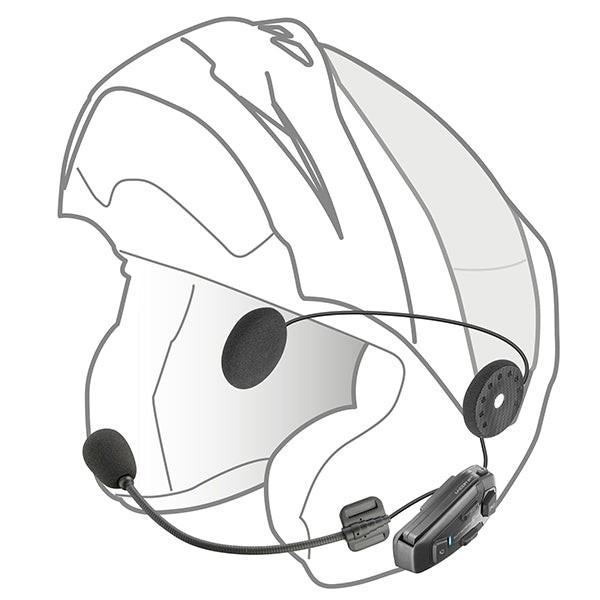 Interphone UCOM8R Motorcycle Helmet Bluetooth Mesh 2.0 Intercom - Single Pack