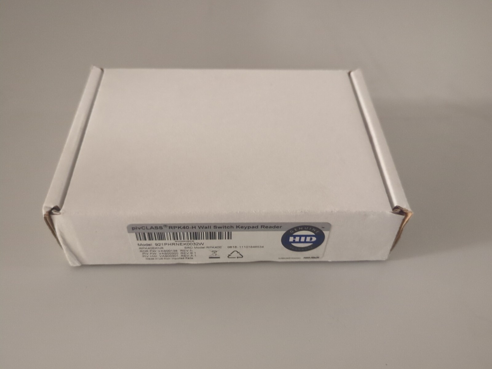 HID multiCLASS SE RPK40-H Wall Switch Card Reader 921PHRNEK0032W
