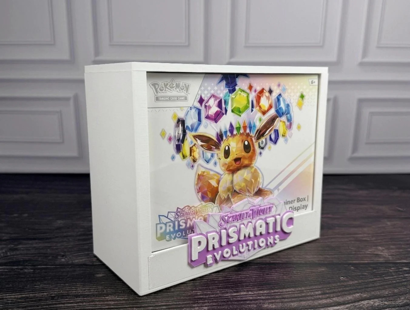 Prismatic Evolutions Pokemon ETB Display Case 3D Printed Magnetic White