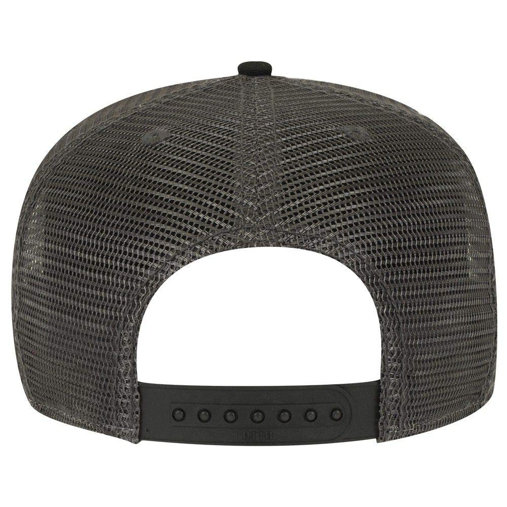 OTTO Square Flat Visor SNAP 5 Panel Mesh Back One Size, Blk/Ch.gry/Ch.gry