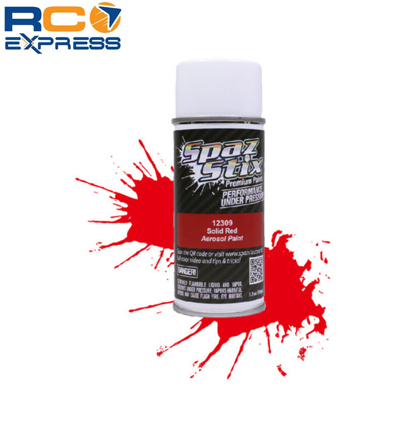 Spaz Stix Solid Red Aerosol Paint 3.5oz Can SZX12309