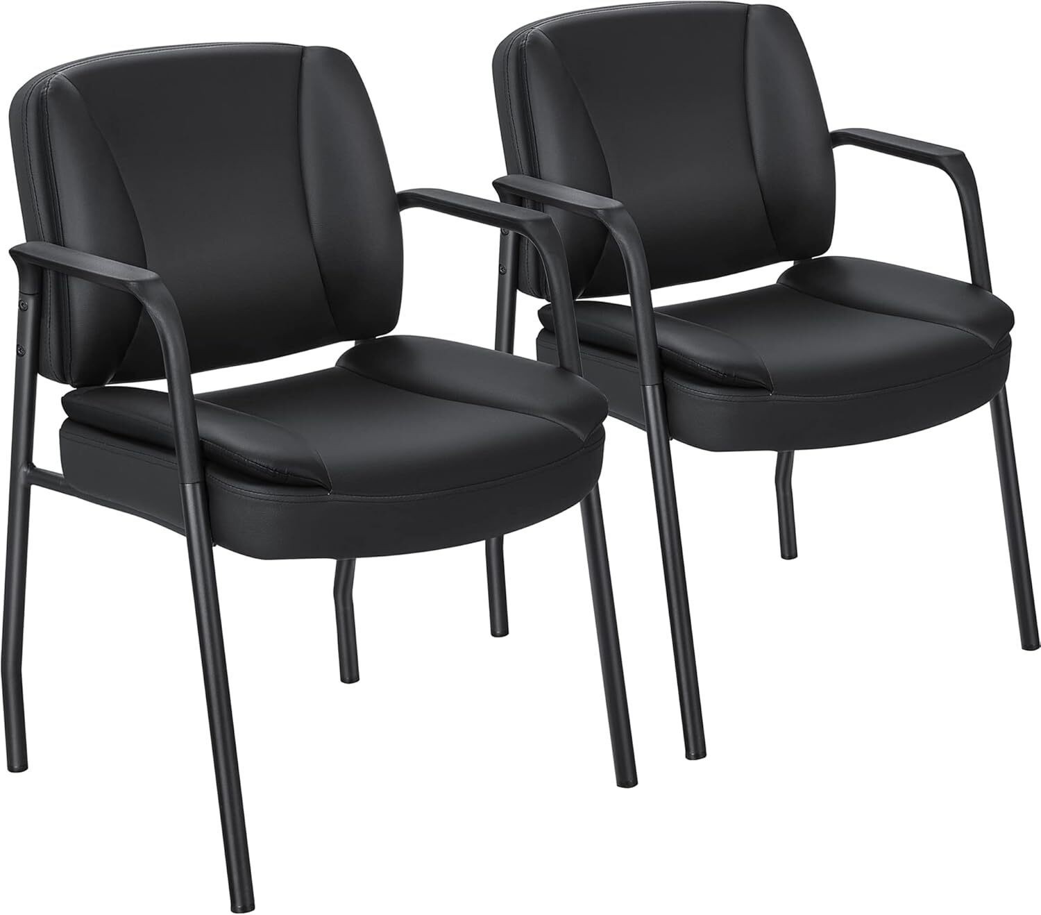 Office Guest Chair Wating Room Reception Chairs with Padded Armrests Set of 2