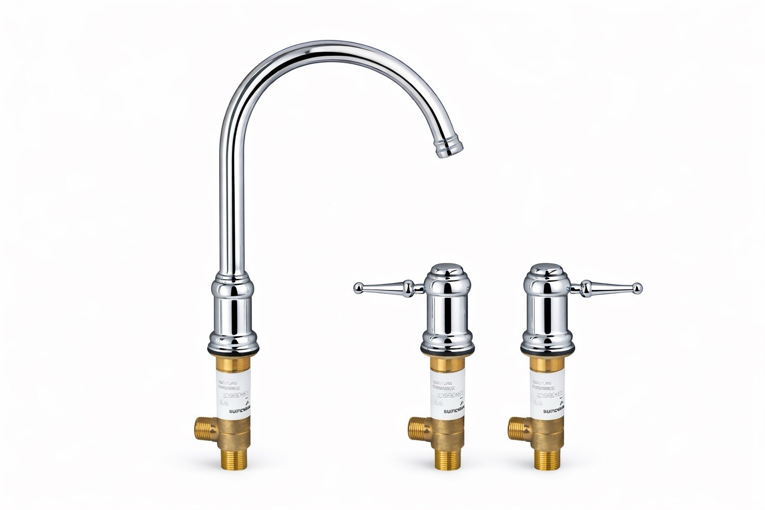 Supergrif Solid Brass Kitchen Faucet Chrome 2-Handle | High End Made In Spain