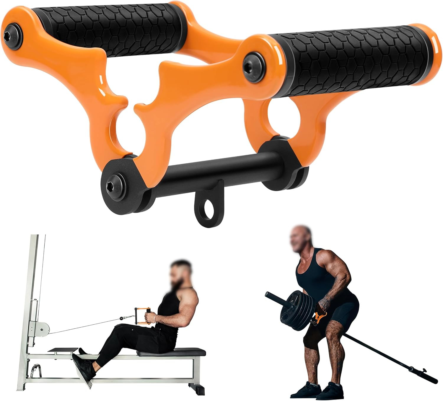 V Bar Landmine Attachment T Bar Handle for Barbell Bars，Foldable V Bar Row Handl