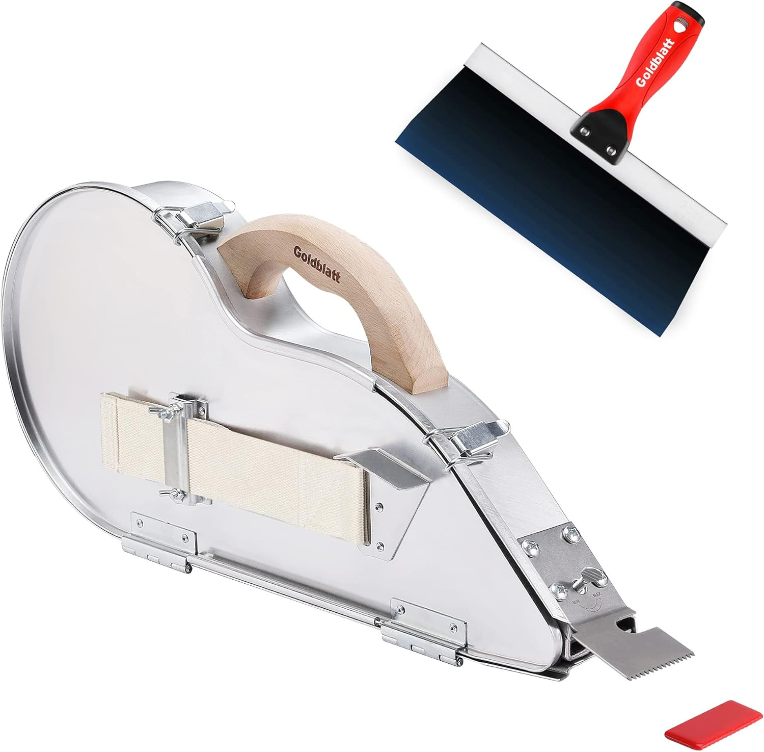 Goldblatt Banjo-Wet Tape Set Drywall Taping Tools with 10" Blue Steel Taping Kni