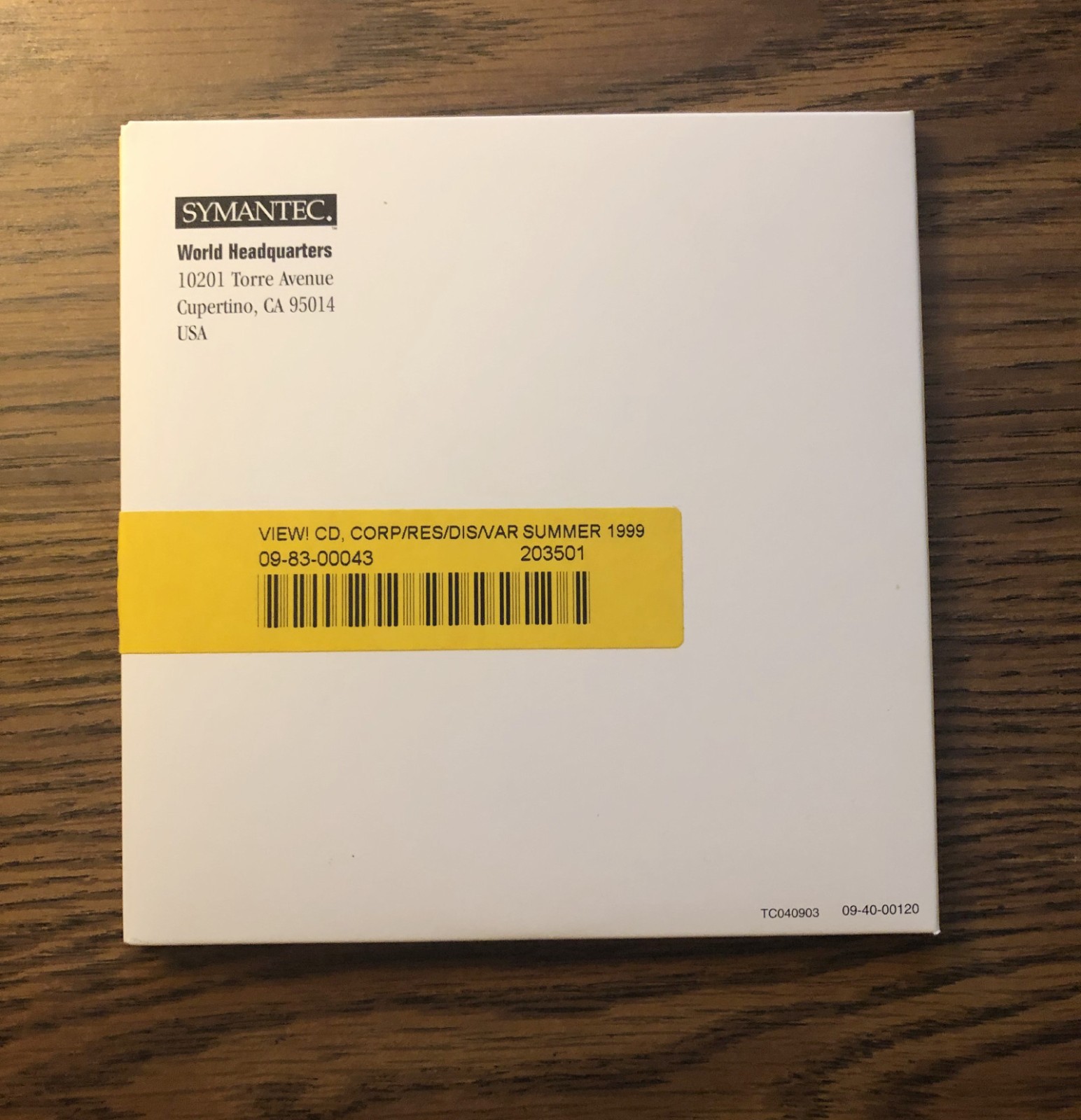 Vintage Summer 1999 Symantec View! - Utility CD-ROM