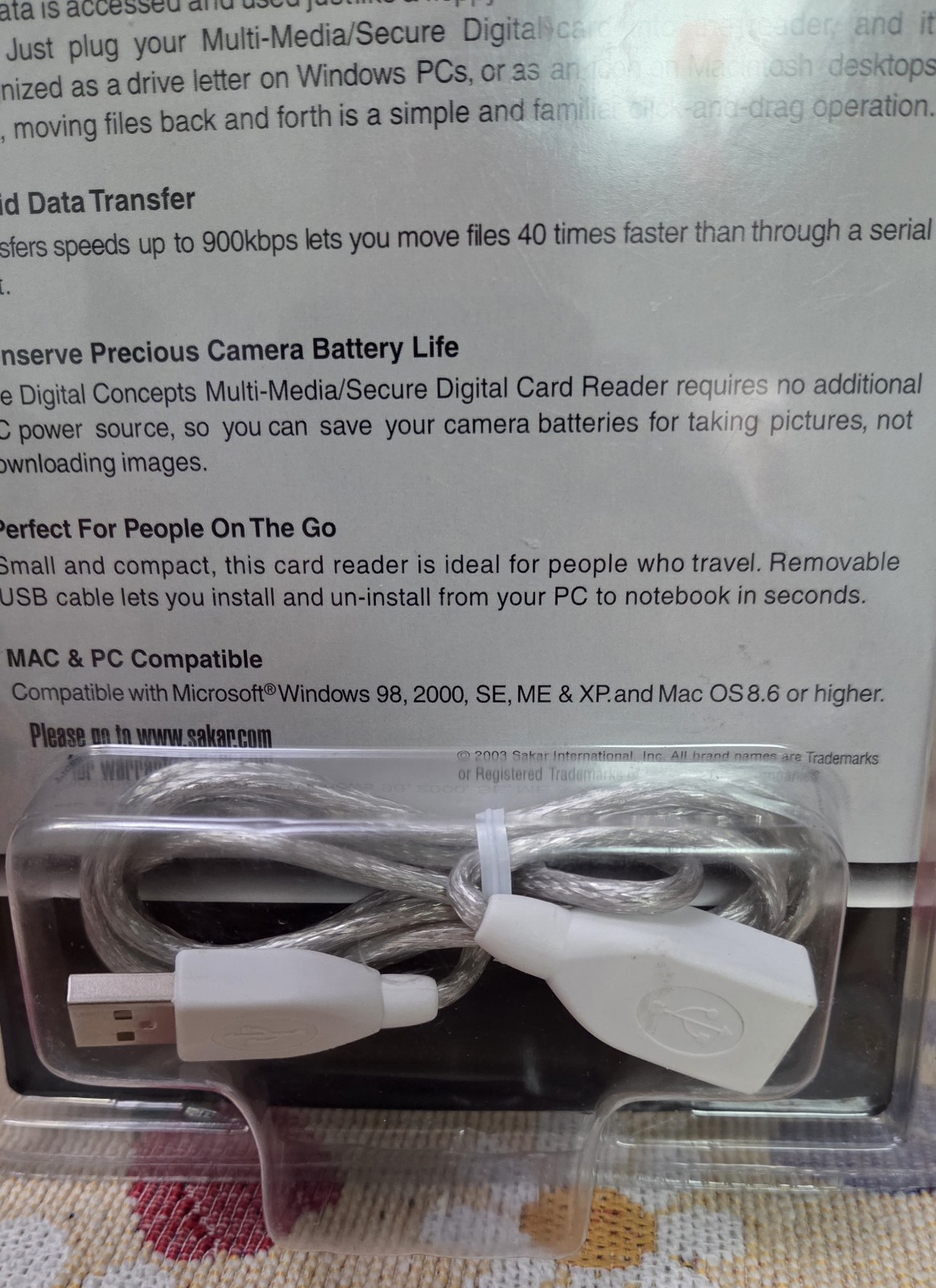 Digital Concepts Camera Multi Media/Secure Digital Card Reader & Writer