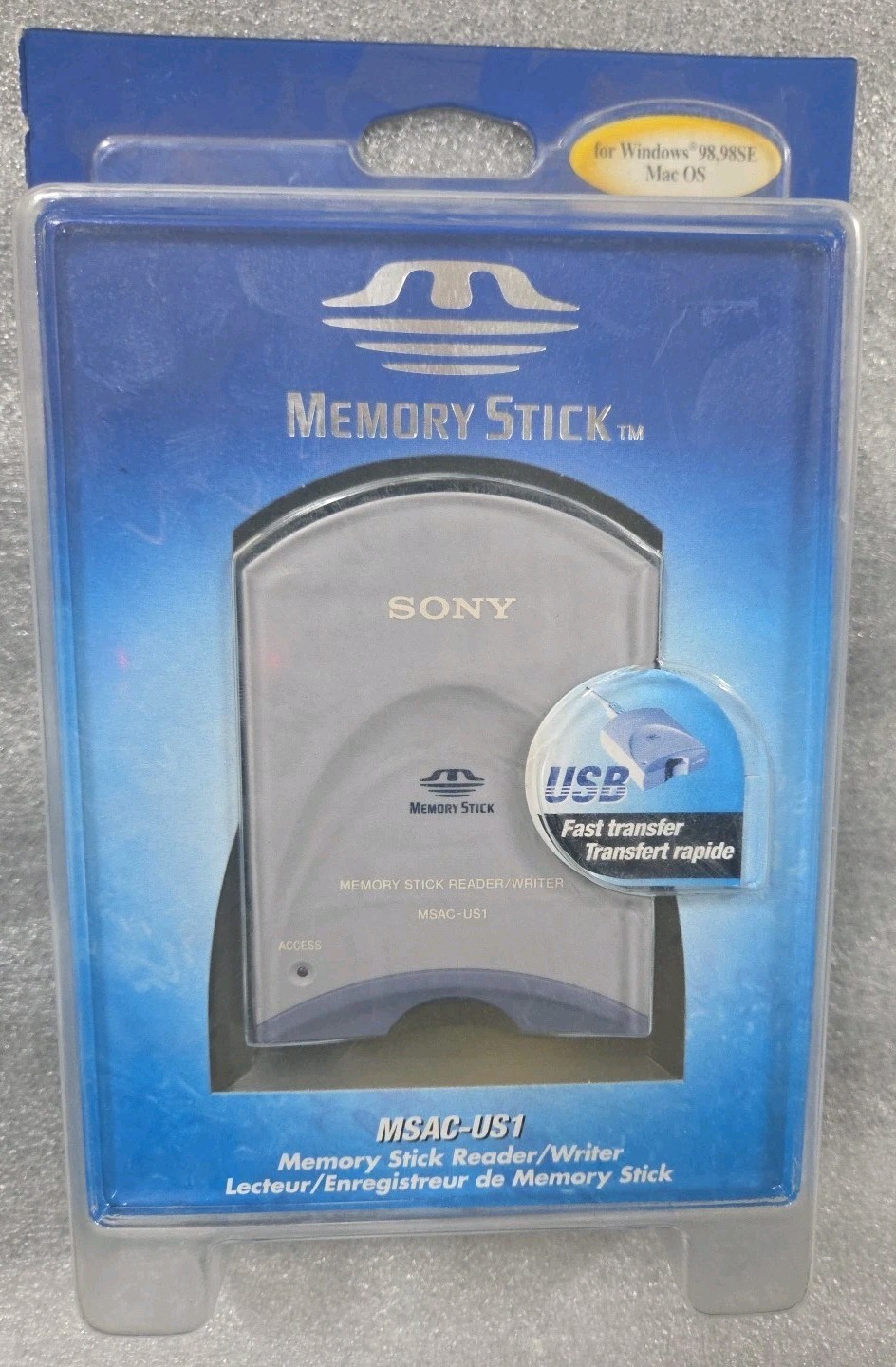 NEW Sony USB Interface Card Reader for Memory Stick - PC/Mac (MSAC-US1)