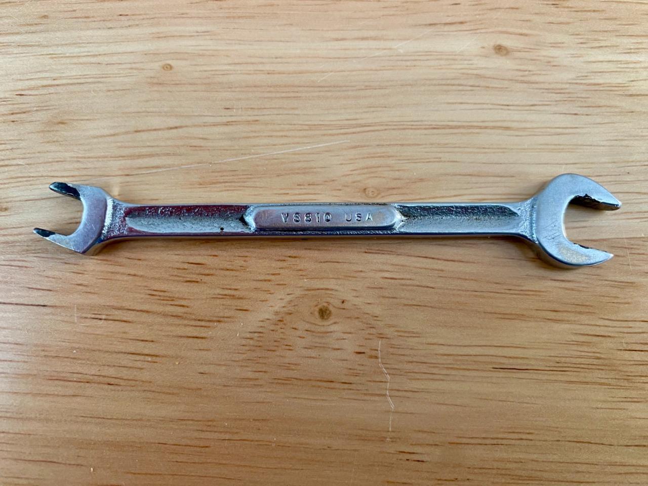 Snap On V 3810 Open End Wrench 5/16 & 1/4