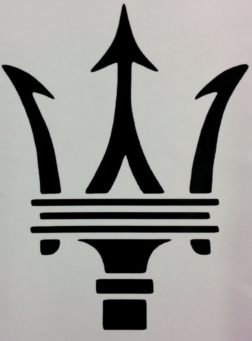Maserati Trident Logo Vinyl Decal home laptop Choose Size/Color