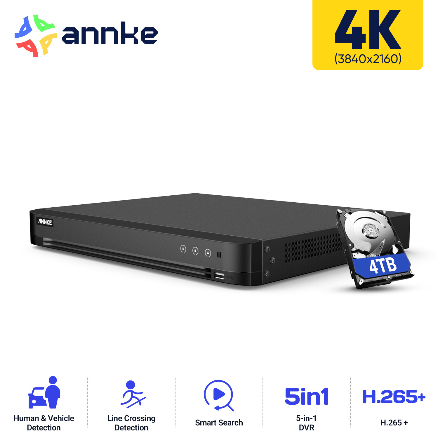 ANNKE 4K/3K/5MP 16CH/32CH Digital Video Recorder 5in1 DVR for Security Camera